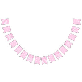 Bandeirinha Feliz aniversário! | Estrias e Corações cor-de-ros