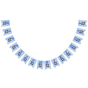 Bandeirinha Feliz Aniversário Grupo Festivo Colorido de Tartar