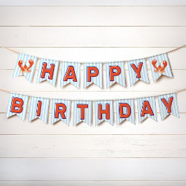 Bandeirinha Feliz Aniversário Lagosta Náutica