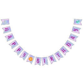 Bandeirinha Feliz Aniversário Sol E Planetas Bunting