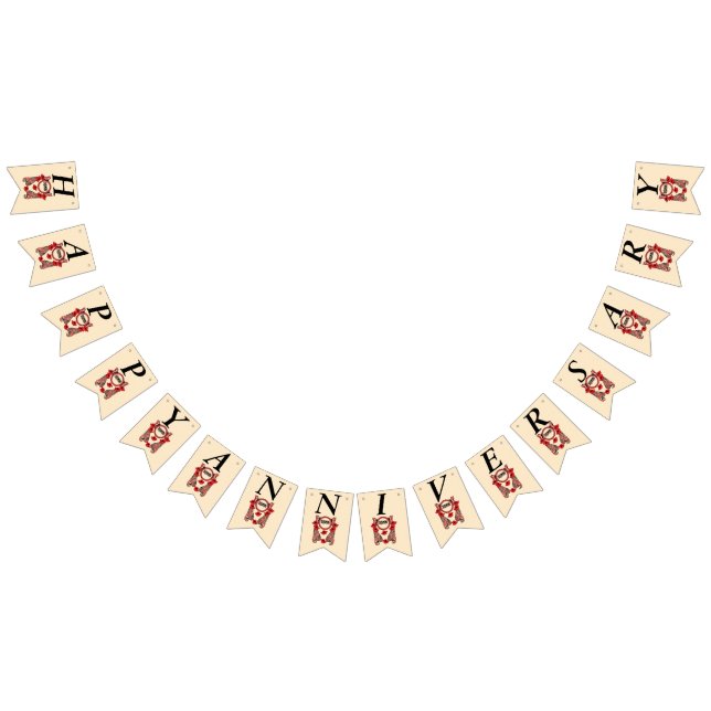 Bandeirinha Feliz Aniversário Sonhando Flores Vermelhas Borbol (Todos)