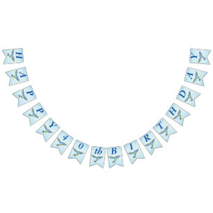 Bandeirinha Feliz Aniversário, Tristeza, Voando Bonito Pássaro