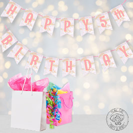 Bandeirinha Feliz Aniversário Unicórnio
