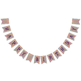 Bandeirinha Feliz Aniversário Vamos Groove Tie Dye