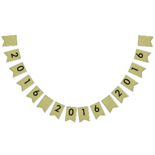 Bandeirinha Feliz ano novo 2016 Partido da Lantera Dourada Neg