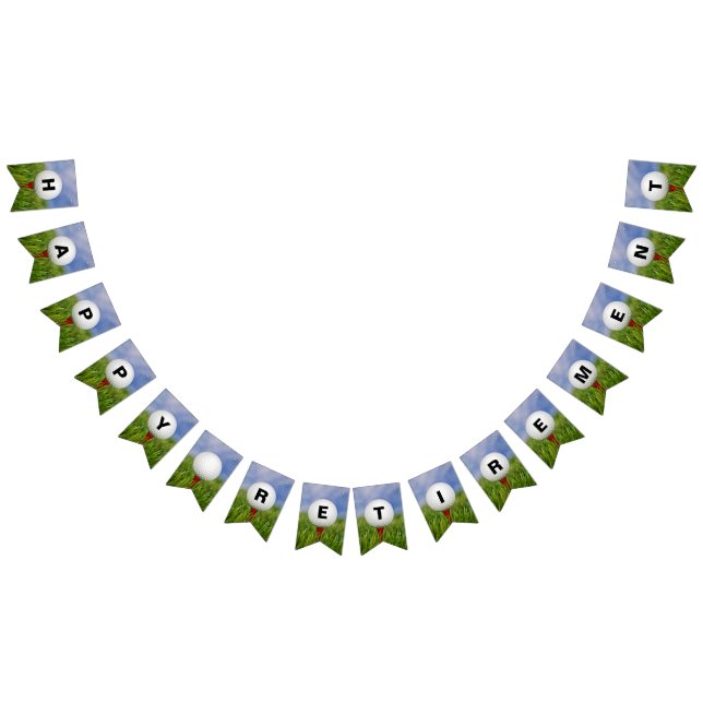 Bandeirinha Feliz bola de golfe de aposentadoria no campo de g (Todos)