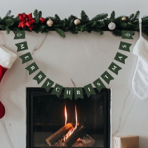 Bandeirinha Feliz Decor de Natal Moderno Simples