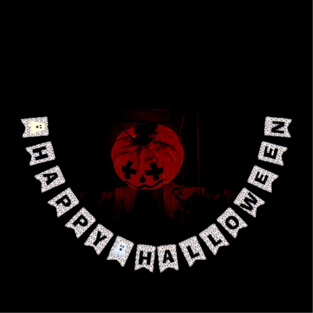 Bandeirinha Feliz Dia das Bruxas Desejos - Tema do Dia das Bru (Criador carregado)