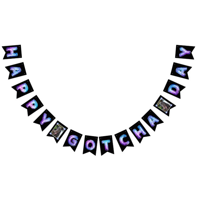 Bandeirinha Feliz Dia de Apanhar Balões Seus Pets Foto (Todos)