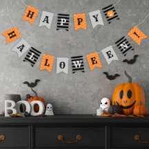 Feliz Halloween Laranja Preto e Cinza Padronizado