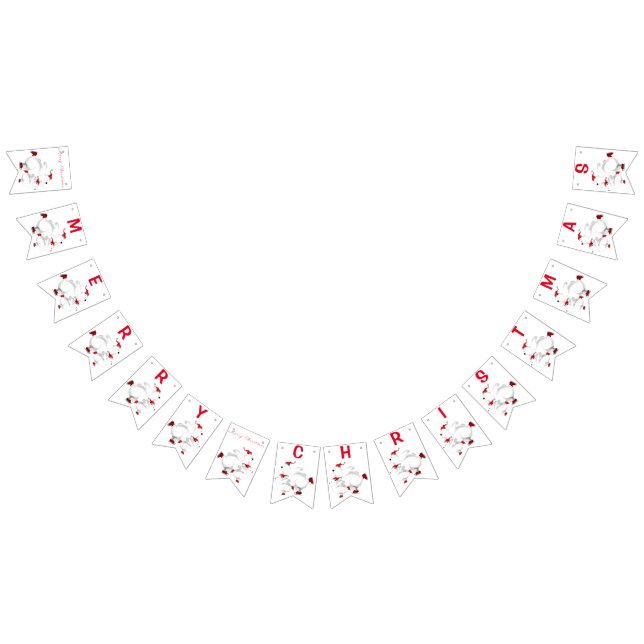 Bandeirinha Feliz Natal - Feliz Família de Ursos de Natal (Todos)