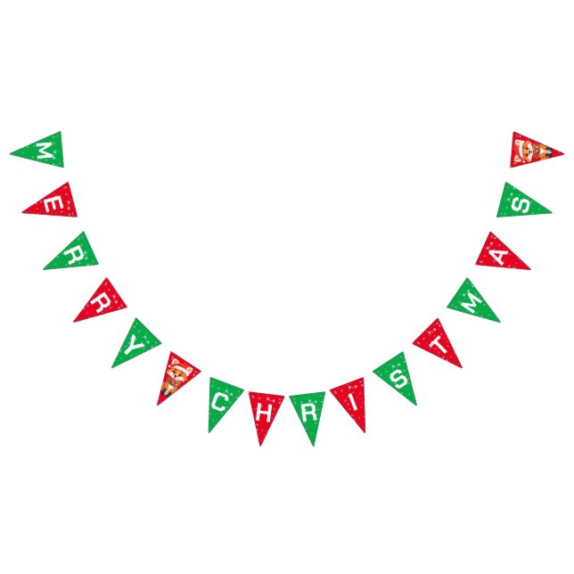 Bandeirinha Feliz Natal Papais noeis da Raposa Vermelha Férias (Todos)