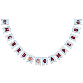 Bandeirinha Felizes Campers Banner natalino Gnomo Decência