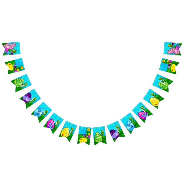 Bandeirinha Felz pascoa de Páscoa Bunny (Todos)