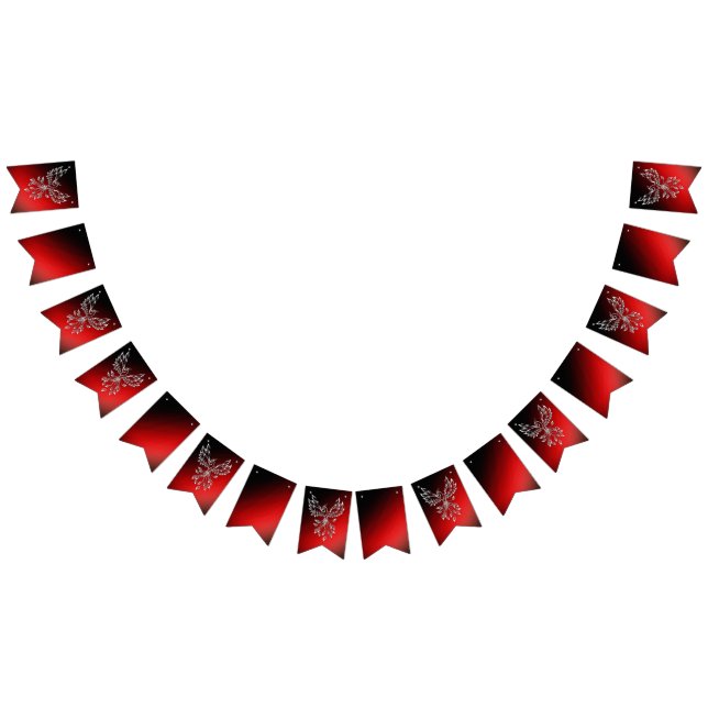 Bandeirinha Fênix branca levanta cinzas vermelhas em preto (Todos)