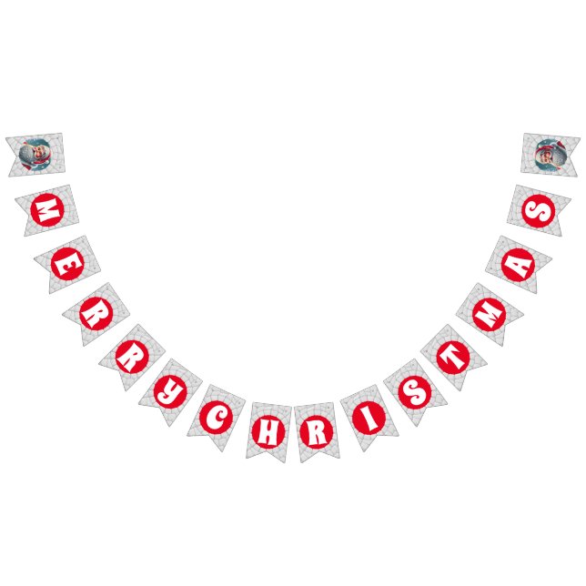 Bandeirinha Feriado Vermelho de Natal do Papai Noel 3D (Todos)