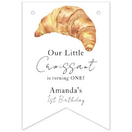 Bandeirinha Festa de 1º Aniversário do Nosso Pequeno Croissant