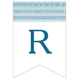 Bandeirinha Festa de Aniversário com Toga Grega Azul e Element