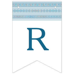 Bandeirinha Festa de Aniversário com Toga Grega Azul e Element