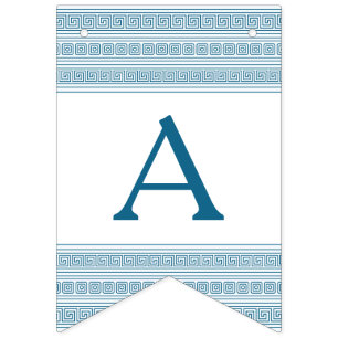 Bandeirinha Festa de Aniversário com Toga Grega Azul e Element