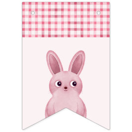 Bandeirinha Festa de aniversário cor-de-rosa para meninas com