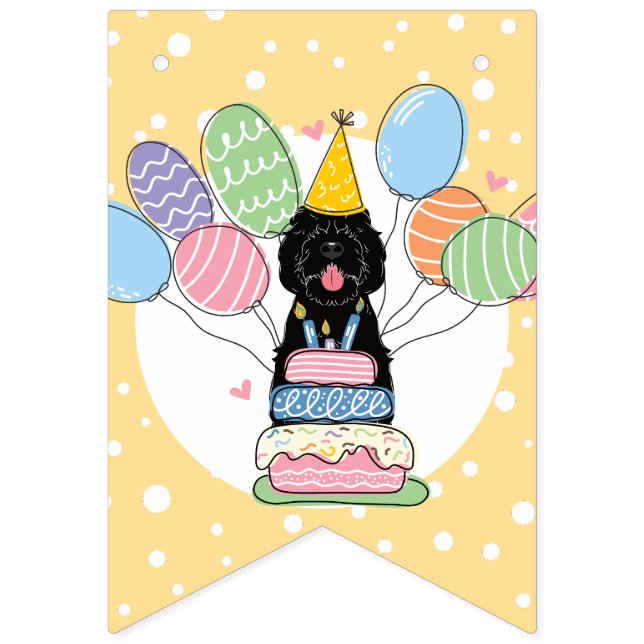 Bandeirinha Festa de aniversário de Cachorro Preto (Sétima bandeira)