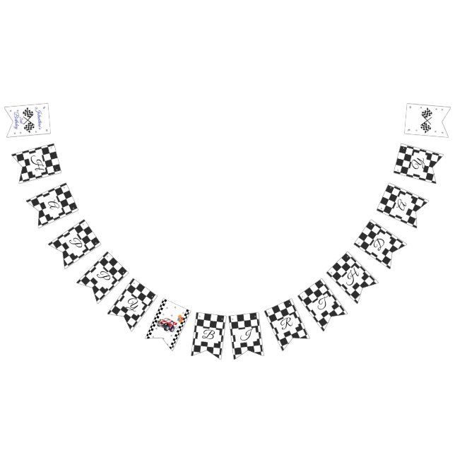 Bandeirinha Festa de aniversário de corrida | Rápido um e dois (Todos)