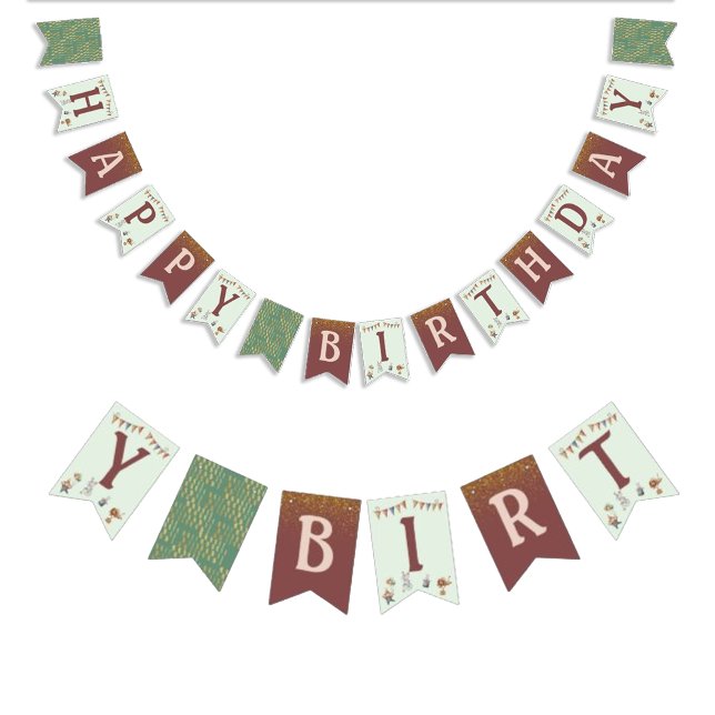 Bandeirinha Festa de Aniversário de criança de Circo para Anim (Glitter Animals Circus Kids Birthday Party Bunting Flags)