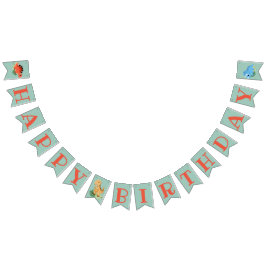 Bandeirinha Festa de aniversário de Dinossauro Bonito do Parti