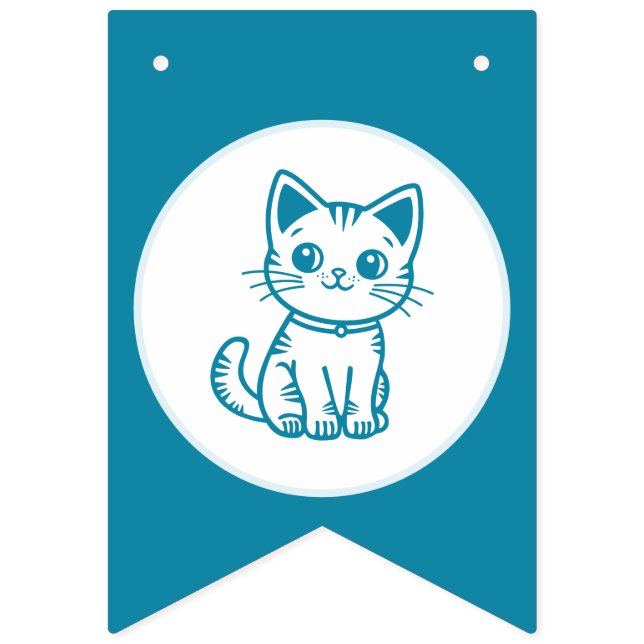 Bandeirinha Festa de aniversário de menino com kit cores perso (Sétima bandeira)