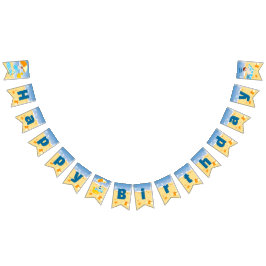 Bandeirinha Festa de aniversário de praia do menino de bordo