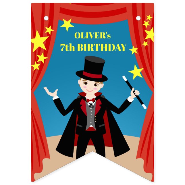 Bandeirinha Festa de Aniversário do Mago (Primeira Bandeira)