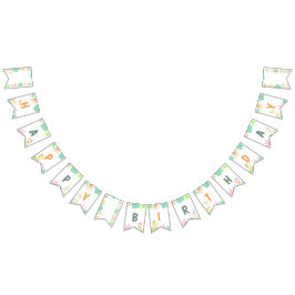 Bandeirinha Festa de Aniversário Feliz da Selva do Dinossauro