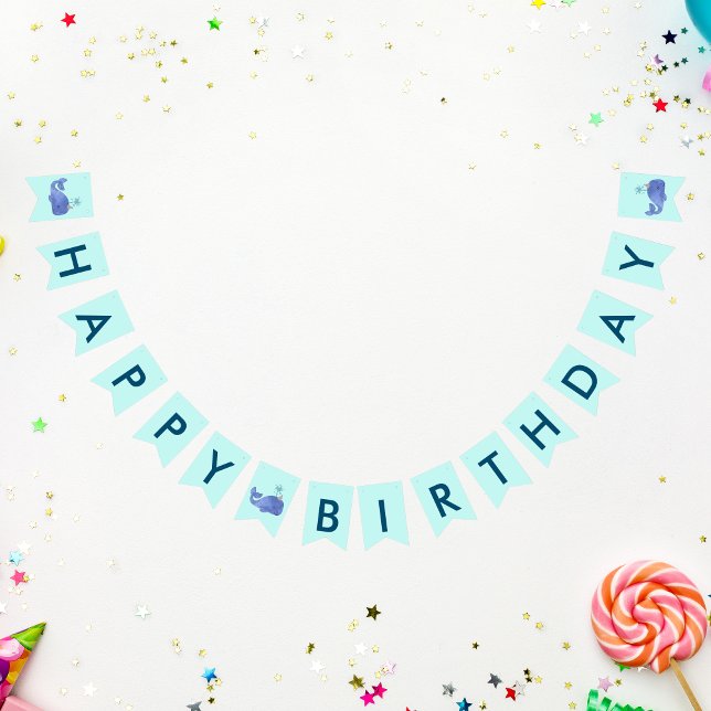 Bandeirinha Festa de Baleia Cura-d-Água Que Aniversário (Criador carregado)