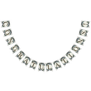 Bandeirinha Festa de casamento de boas-vindas, Roxo Verde deix