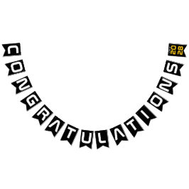 Bandeirinha Festa de Confraternização de Formatura Dourado Mod