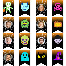 Bandeirinha Festa de Foto Personalizada 6 Festa de Halloween F