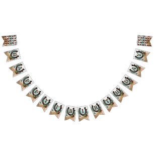 Bandeirinha Festa de primeiro aniversario Rodeo Cowboy Ocident