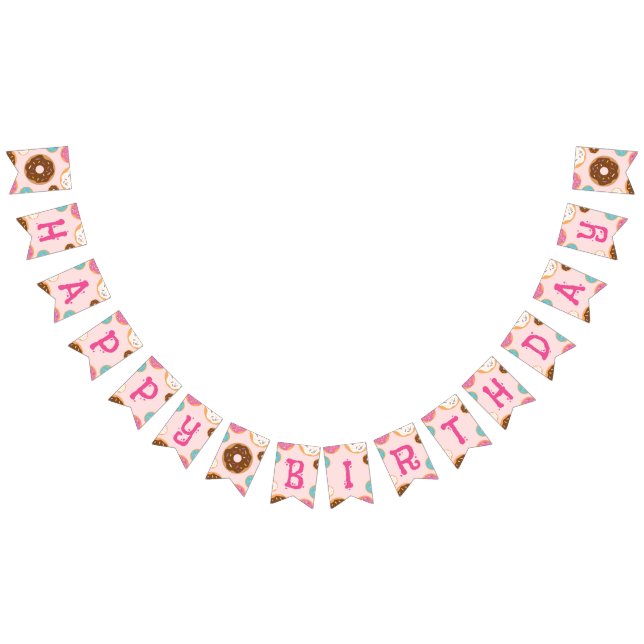 Bandeirinha Festa de Rosquinha de Aniversário da Menina - Band (Todos)