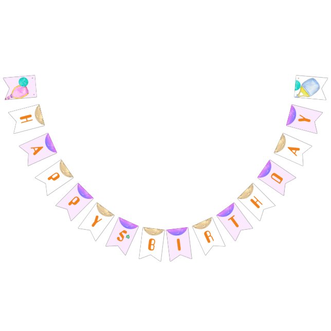 Bandeirinha Festa Desportiva Pickleball em Aquarela Pensava An (Todos)