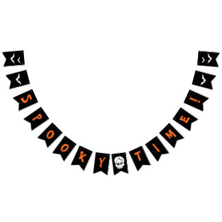 Bandeirinha Festa Feliz de Halloween Decor Banner de Tempo Est