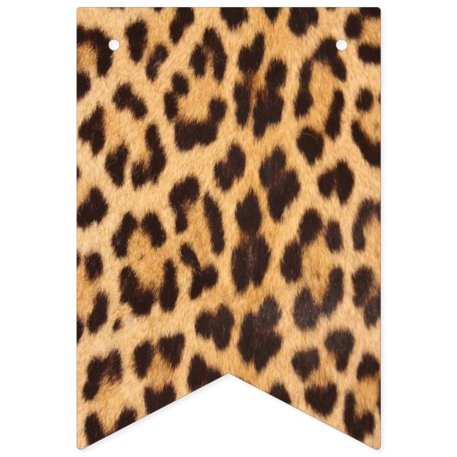 Bandeirinha festa selvagem de estampa de leopardo chic feminin (Primeira Bandeira)