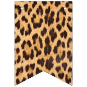 Bandeirinha festa selvagem safari chic feminino estampa de leo
