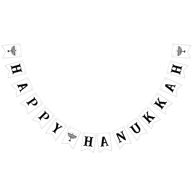 Bandeirinha Festival Simples de Luzes Menorah Hanukkah (Todos)