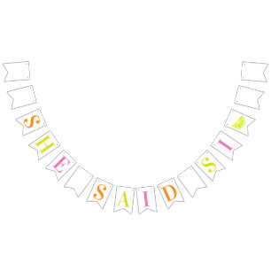 Bandeirinha Final Fiesta "Ela Disse Si" Bachelorette Banner