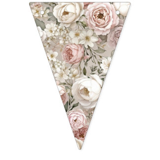 Bandeirinha First Bloom Baby Shower Pennant Banner