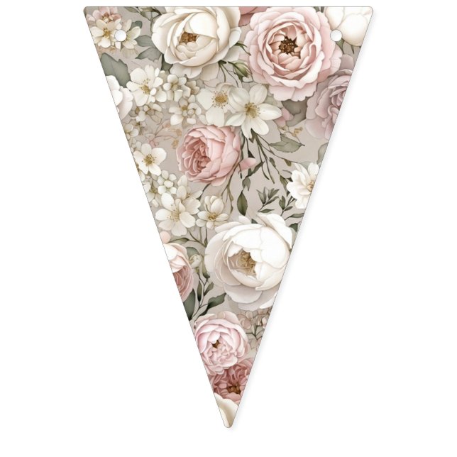 Bandeirinha First Bloom Baby Shower Pennant Banner (Primeira Bandeira)