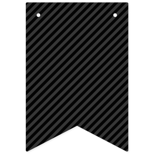 Bandeirinha Fitas Diagonais Simples Pretas e Enfumaçados Preta (Primeira Bandeira)