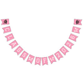 Bandeirinha Fitas Rosa Classe de 2026 Festa de Formatura