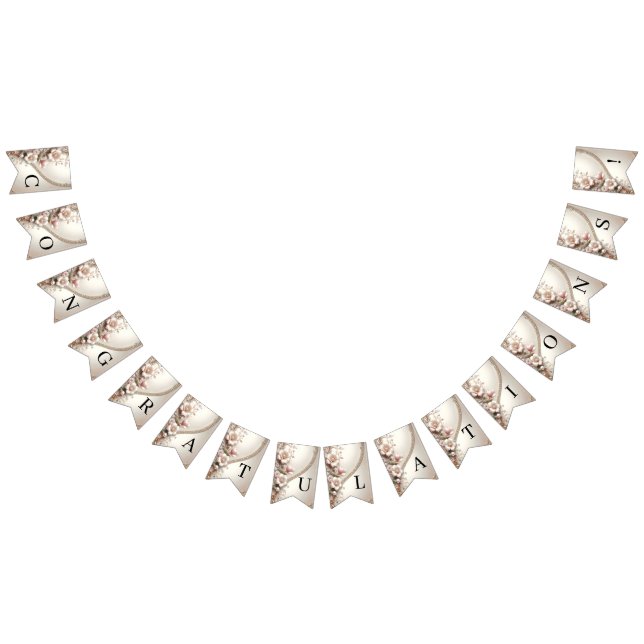 Bandeirinha Flâmula com Enfeites Florais e Pérolas (Todos)